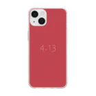 「Birth Day Colors」バースデーカラーの専門店の4月13日の誕生色「ロココ・レッド」 Soft Clear Smartphone Case