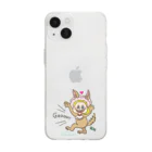 CREAMYBOUQUET WEBSHOPのウルフガール Soft Clear Smartphone Case