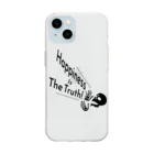 『Nothing Is Real』-- IN SUZURIのHappiness Is The Truth!（黒） Soft Clear Smartphone Case
