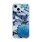 invisible cosmos・dazzlingbeastの青薔薇と幻想蛇 [誠実] Soft Clear Smartphone Case