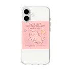 CUTE BUT EXISTENTIALLY EXHAUSTEDのCUTE BUT EXISTENTIALLY EXHAUSTED – ゆるねこ宇宙Tシャツ Soft Clear Smartphone Case