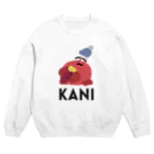 wakai_manamiの焼き芋を食べるカニ〈文字白〉 Crew Neck Sweatshirt