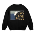 PALA's SHOP　cool、シュール、古風、和風、ねこ、ワンちゃん、ウサギさん、野鳥。の和風　神坂雪佳 「白鷺」 （1909） Crew Neck Sweatshirt