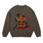 ももよりの餅割鬼面 Crew Neck Sweatshirt