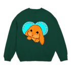 LalaHangeulのLop eared rabbit(ロップイヤーラビット) 英語バージョン Crew Neck Sweatshirt