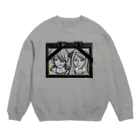 無職組合のゴミ屋さんの遺影パーカー Crew Neck Sweatshirt