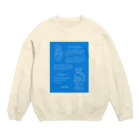 mirinconixのアシモフのロボット3原則とロボットの落書き  セルリアンブルー Crew Neck Sweatshirt