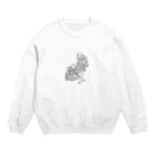猫の浮世絵・草紙の大見得を切るふく Crew Neck Sweatshirt