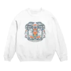 huroshikiの兎と縁起物〈藍〉 Crew Neck Sweatshirt