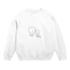 fluffy.dogのもふもふ Crew Neck Sweatshirt