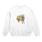 ちなきのこの水彩タヌキ Crew Neck Sweatshirt