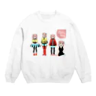 mikyacraft MIKA💓🌟赤い心臓のパステルちゃんズ Crew Neck Sweatshirt