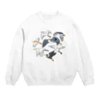 LOTORIのサギ大集合 Crew Neck Sweatshirt