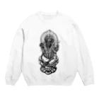 segasworksのレガリケラトプス…神様（白黒） Crew Neck Sweatshirt
