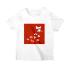 たなかのべりのくつしたねこ（赤） Regular Fit T-Shirt