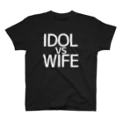Kz Lab.のIDOL vs WIFE 縦並びVer. Regular Fit T-Shirt