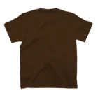 ビールとアート TM-3 Designの名画 × BEER（鳥獣戯画・すべてのビール好きのために）白線画 Regular Fit T-Shirtの裏面
