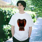 幻影バンドが残した　最後の旋律を布に刻み続ける店 - Phantom Band’s Last Melody Worksの【限定30枚！】バンドTシャツ 『IRON FANG』 バックプリント有 古着風 Regular Fit T-Shirt