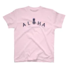 aloha_pineapple_hawaiiのALOHA(heart)036Navy Regular Fit T-Shirt