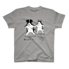 かわいい尻子玉の通せんボーダーコリー&ハスキー・黒 Regular Fit T-Shirt