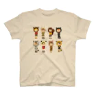 くつしたねこのどうぶつたくさん（白） Regular Fit T-Shirt
