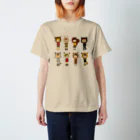 くつしたねこのどうぶつたくさん（白） Regular Fit T-Shirt
