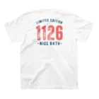 瀬高きりん♨温泉グッズのNICE BATH（両面） Regular Fit T-Shirtの裏面