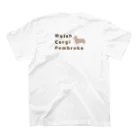  コーギー　REO.REO★の背面印刷あり　3匹の振り向きコーギー　 Regular Fit T-Shirtの裏面