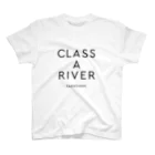 多摩川グッズストア SUZURI店のCLASS A RIVER［TAMAGAWA］ブラック Regular Fit T-Shirt