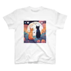 にゃんこワールドのにゃんこのお月見 Regular Fit T-Shirt