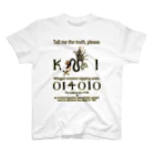 PALA's SHOP　cool、シュール、古風、和風、ねこ、ワンちゃん、ウサギさん、野鳥。のアンクを銜えた翼のある蛇-02 Regular Fit T-Shirt