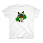 猫T専門店【青い猫ギャラリー】の青い瞳のシャム猫 Regular Fit T-Shirt