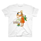 Quatre IllustrationのLQB1967_01_鳥と女の子 Regular Fit T-Shirt