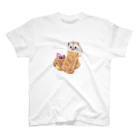 aiart aimiのハリちゃんとフレンチトースト(文字入り) Regular Fit T-Shirt