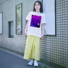 Ｍ✧Ｌｏｖｅｌｏ（エム・ラヴロ）の花（パープル・ナナメ②） Regular Fit T-Shirt