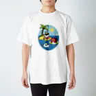 Cody the LovebirdのChubby Bird 南の島で夏休み Regular Fit T-Shirt