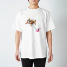 shrimp↗marchの拒否柴に手こずるエビ Regular Fit T-Shirt