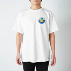 白いトラ-VARIOUS TIGERSのオレンジの浮き輪 白いトラ Regular Fit T-Shirt