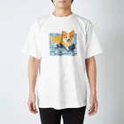 コーギーライフの水遊びコーギー Regular Fit T-Shirt