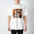 Kokko’s AI Artのふわふわ子猫のぬくもりTシャツ Regular Fit T-Shirt
