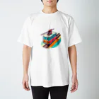 takejijiのAIで描いたケーブルカー Regular Fit T-Shirt