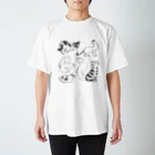 おかやまたかとし & こやまもえ／イラストレーターのいろんな線画猫 Regular Fit T-Shirt