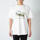 のもののフロントプリント ニゴイとアユとササバモ Regular Fit T-Shirt