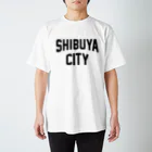 JIMOTOE Wear Local Japanの渋谷区 SHIBUYA WARD ロゴブラック Regular Fit T-Shirt