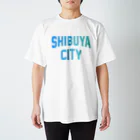 JIMOTOE Wear Local Japanの渋谷区 SHIBUYA WARD ロゴブルー Regular Fit T-Shirt