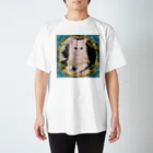 NORIMA'S SHOP のドレスを着た白い子猫のアンティーク風肖像画 Regular Fit T-Shirt