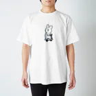 すずりのキックボードのうさぎ Regular Fit T-Shirt