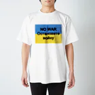 サトオのNO WAR остановите войну ウクライナ国旗カラー Regular Fit T-Shirt