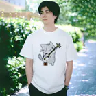 絵娯クリエイトのひのもとにゃんこ® 津軽三味線にゃんこ Regular Fit T-Shirt