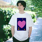 1080shopのハートと夜空 Regular Fit T-Shirt